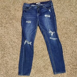 Women's Blue Distressed Jeans by Cello